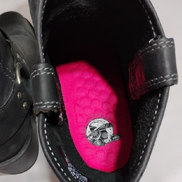 Justin Boots Black Leather Moto Boots Worn Once Sz.10B (XX-53) - Picture 8 of 12